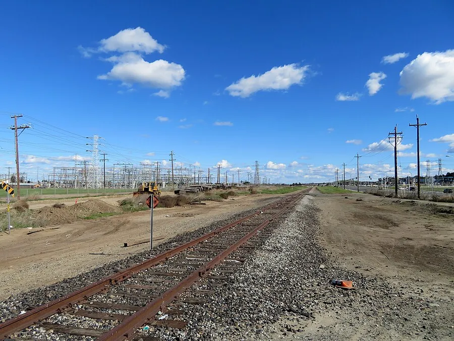 UP Tracy Subdivision east of Hillcrest Avenue, February 2018 in Antioch, California
