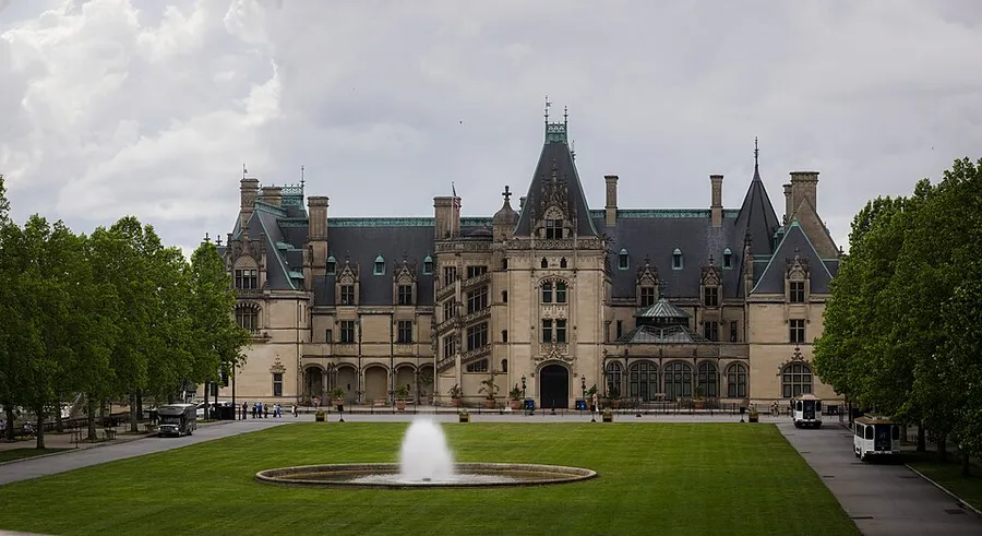 Biltmore House front facade Asheville North Carolina - May 2026 in Asheville, North Carolina