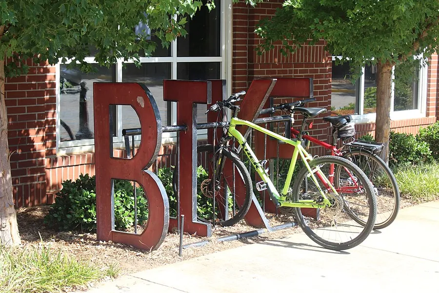 Bicycle rack next to Classic Center in Athens, Georgia