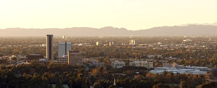Burbank media district from Griffith Park 2015-11-07 (cropped) in Burbank, California