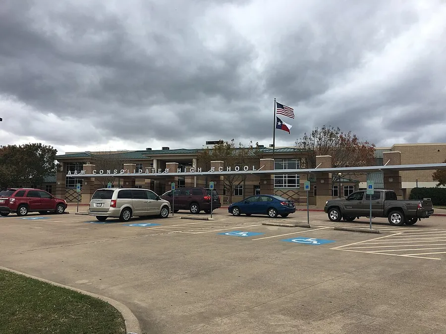 A&M Consolidated High School Main Entrance in College Station, Texas