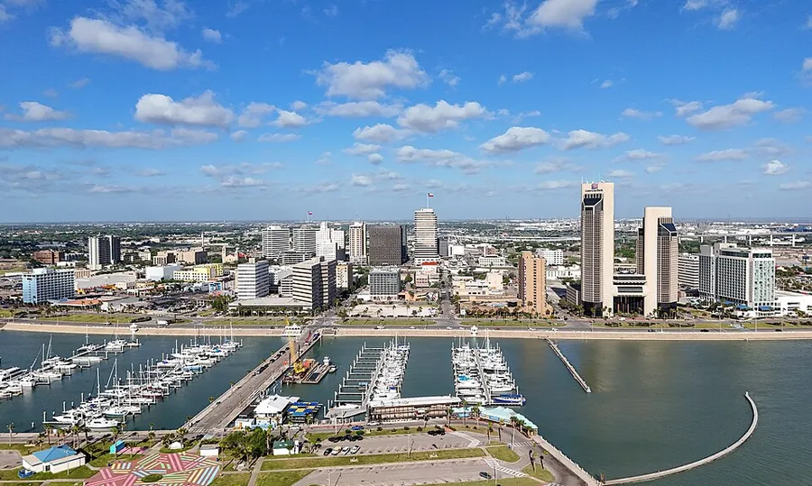 Corpus Christi skyline in Corpus Christi, Texas