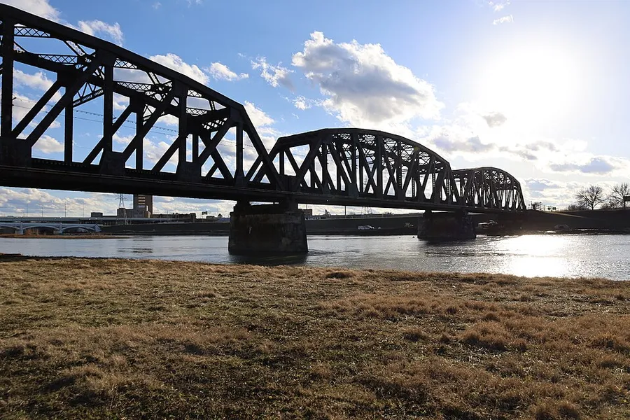 CSX Dayton Rail Bridge 2023a in Dayton, Ohio