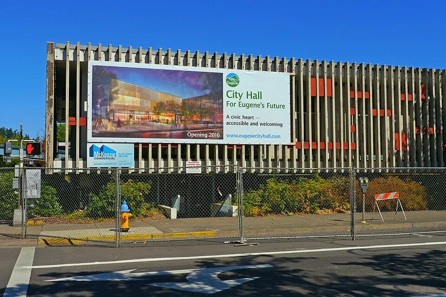 City Hall in Downtown Eugene, Oregon in Eugene, Oregon