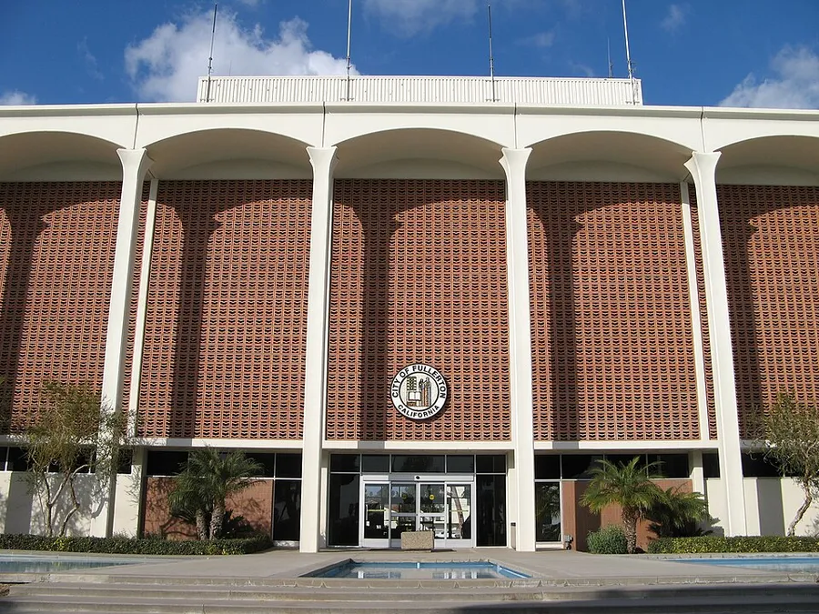 Fullerton city hall in Fullerton, California