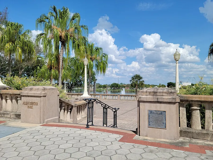Allen Kryger Park entrance in Lakeland, Florida
