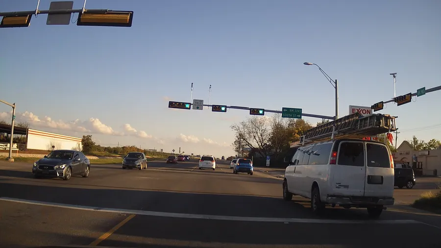 Street-level view in Leander, Texas