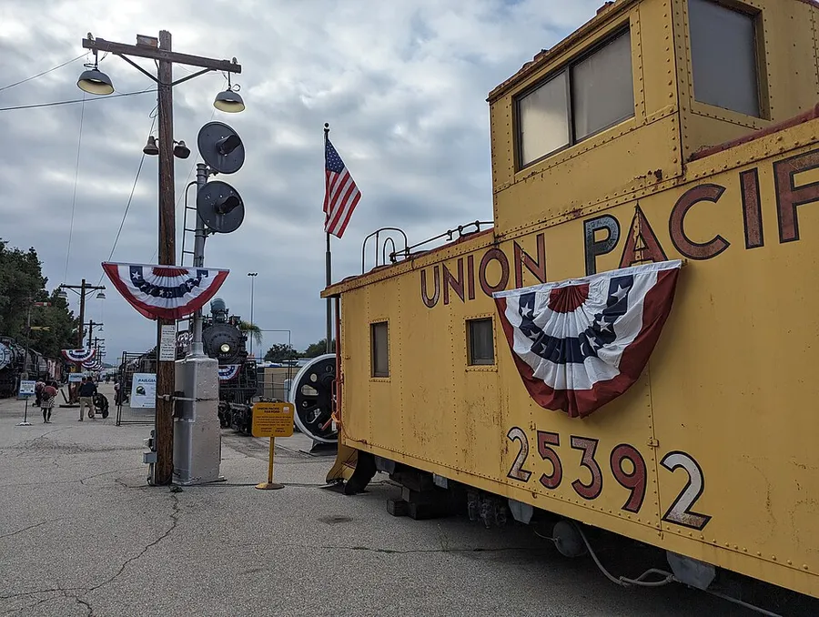 Union Pacific Railway caboose No. 25392 at the RailGiants Train Museum - May 2024 - 01 in Pomona, California