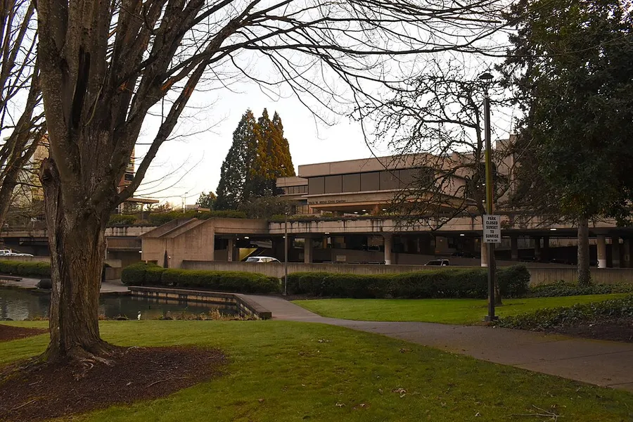 Pathway in front of Salem City Hall, Salem, Oregon in Salem, Oregon