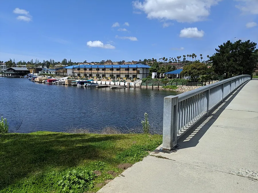 Lake View from Bridge in San Marcos, California