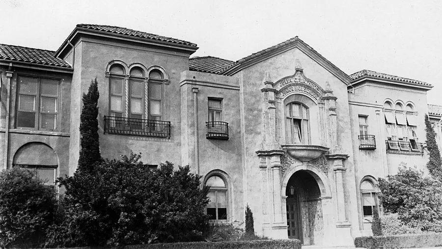 Julia Lathrop Junior High School, Santa Ana, Nov. 1932 (cropped) in Santa Ana, California