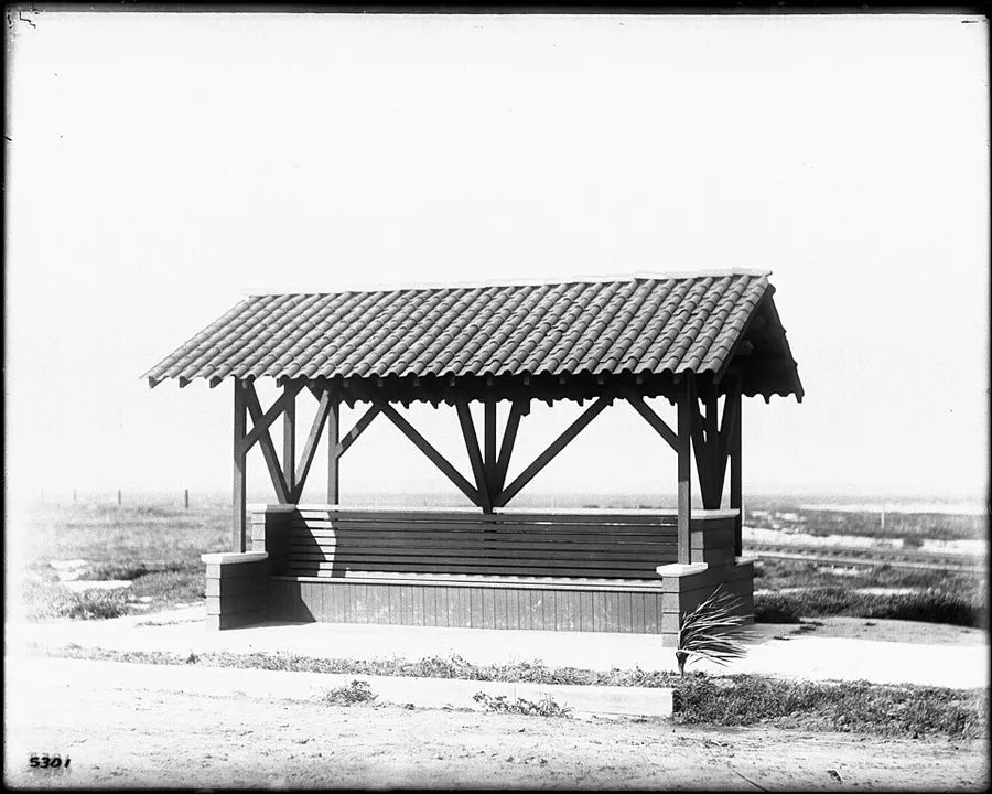 The Pacific Electric Company Fifth Street station in Bay City, ca.1920 (CHS-5301) in Santa Monica, California