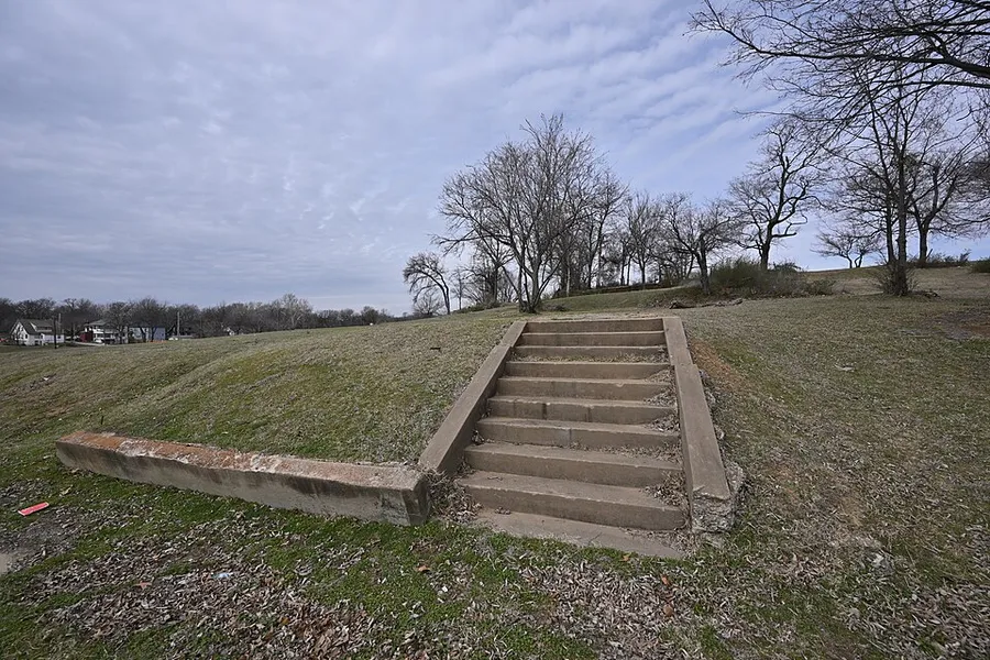 Staircase up Greenwood District Tulsa OK 2024-02-29 14-47-25 1 in Tulsa, Oklahoma
