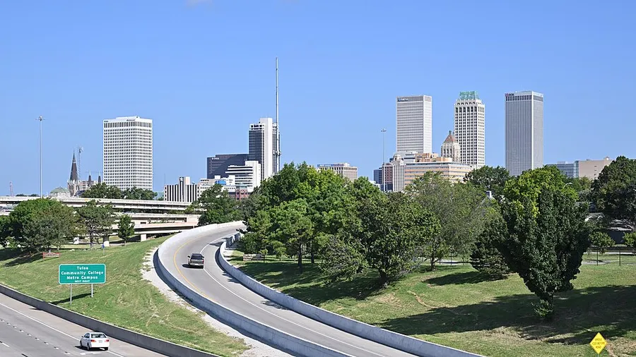 Downtown Tulsa from S Peoria Ave OK 2025-07-21 10-16-03 in Tulsa, Oklahoma